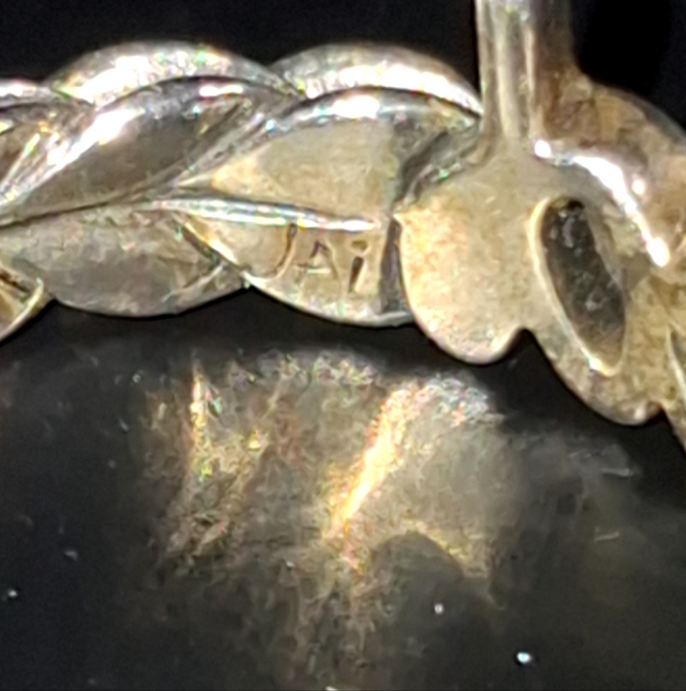 JAI Sterling Silver Retired Script Ring - Picture 8 of 14